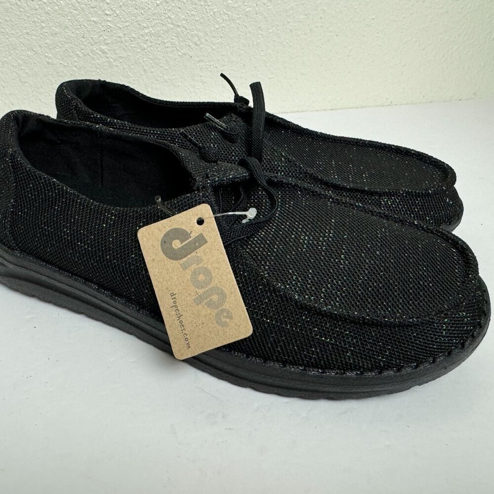 Mens size 8 Black Slip on Loafers Drope  NWT